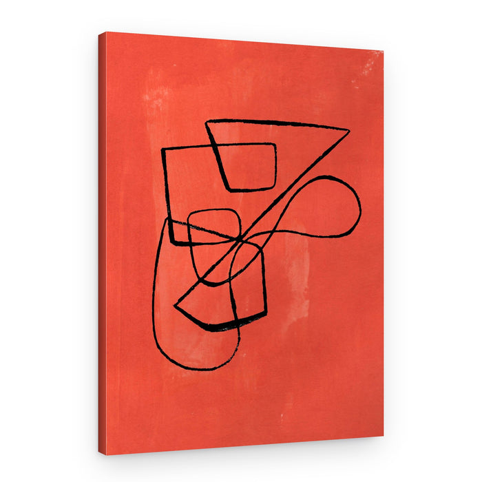 Modern Coral Abstract – Canvas Print