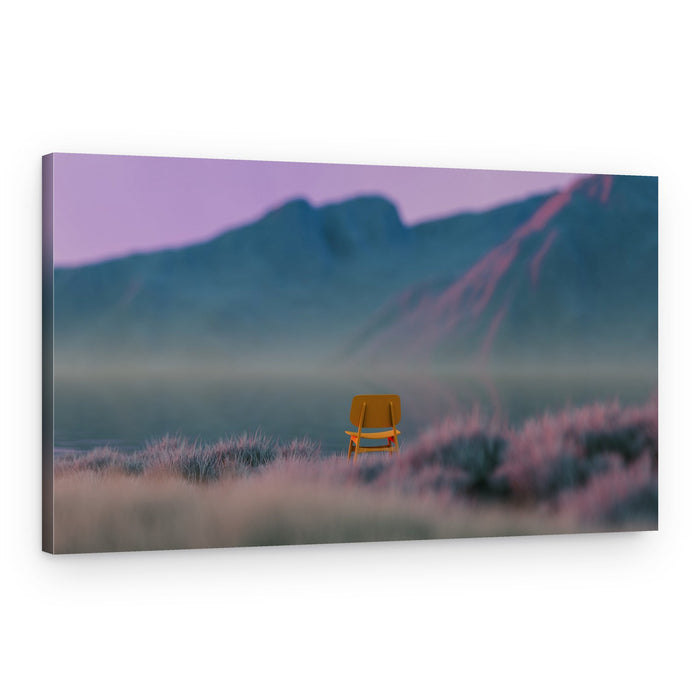 Misty Mountain Chair – Canvas Print