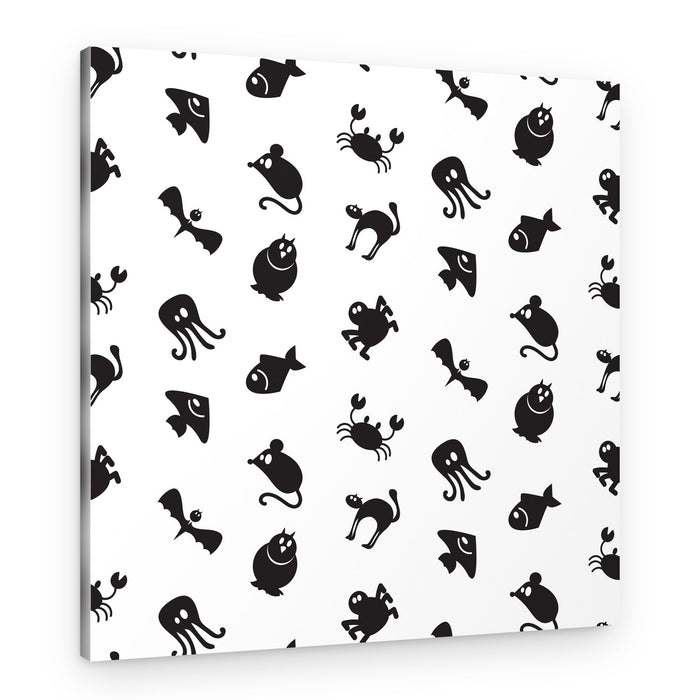 Cute Animal Pattern – Canvas Print
