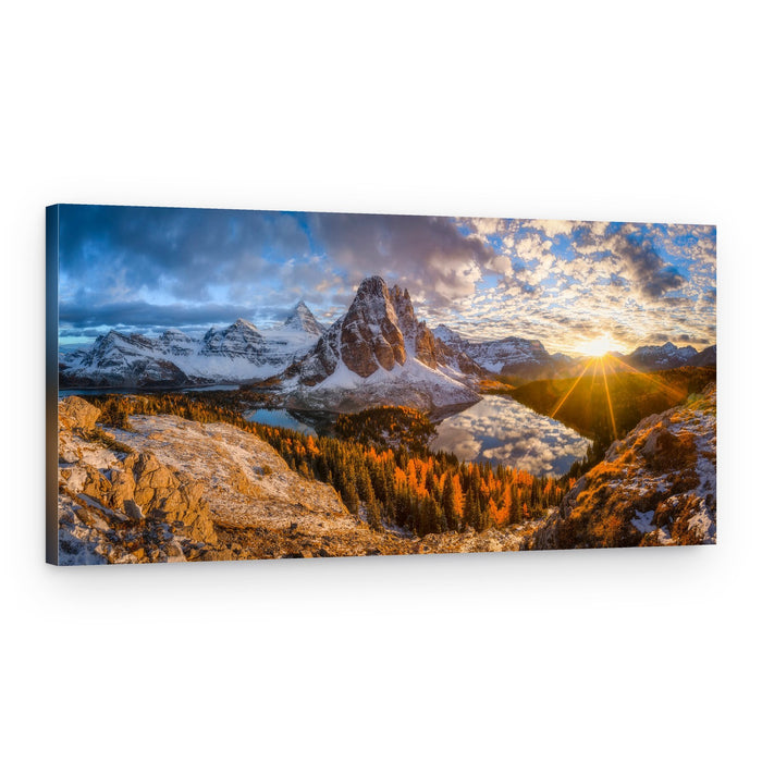 Golden Mountain Lake Sunrise – Canvas Print