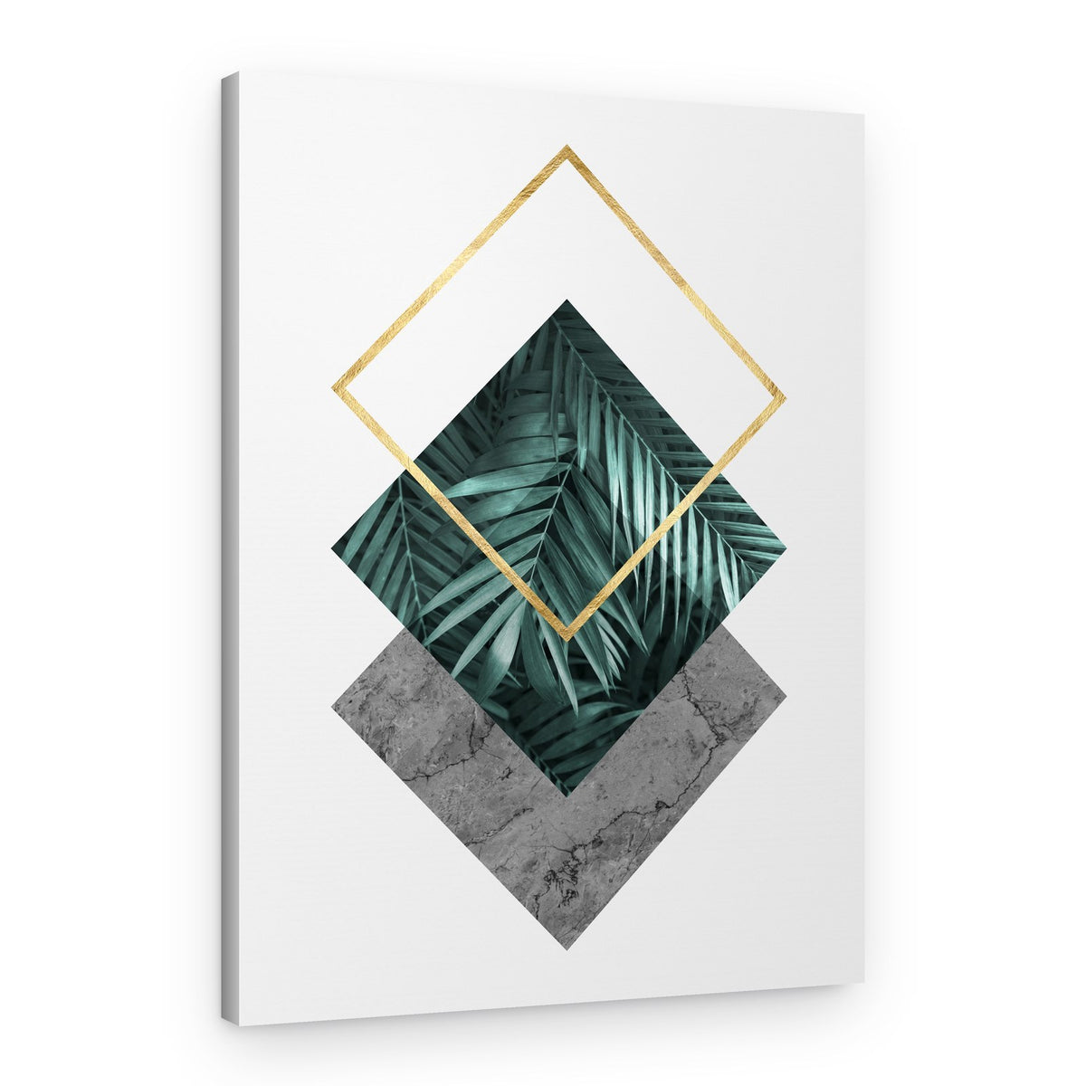 Tropical Gold Geometry – Canvas Print