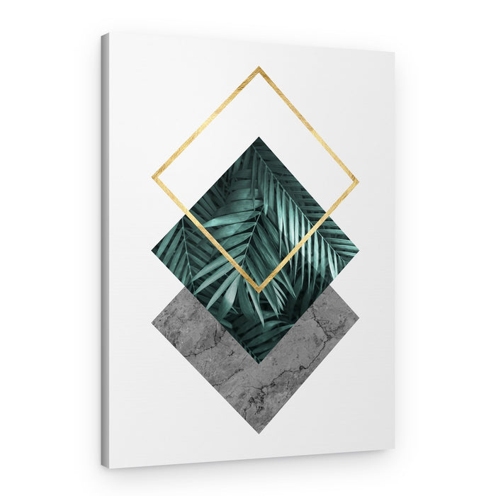 Tropical Gold Geometry – Canvas Print