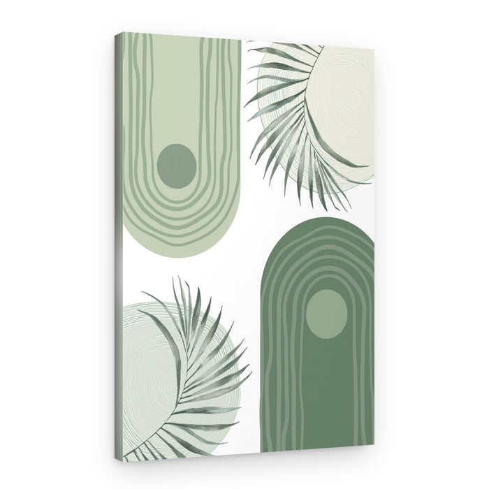 Sage Geometric Botany – Canvas Print
