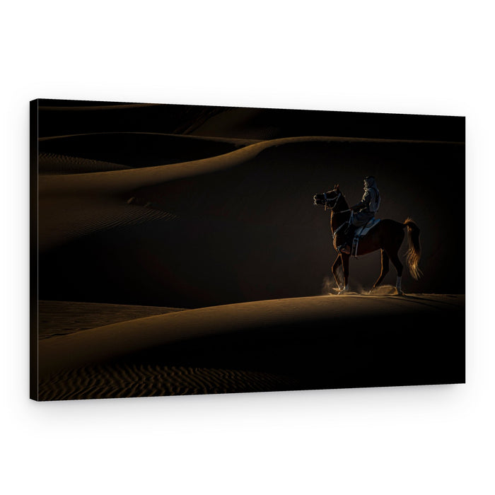 Golden Desert Horseman – Canvas Print