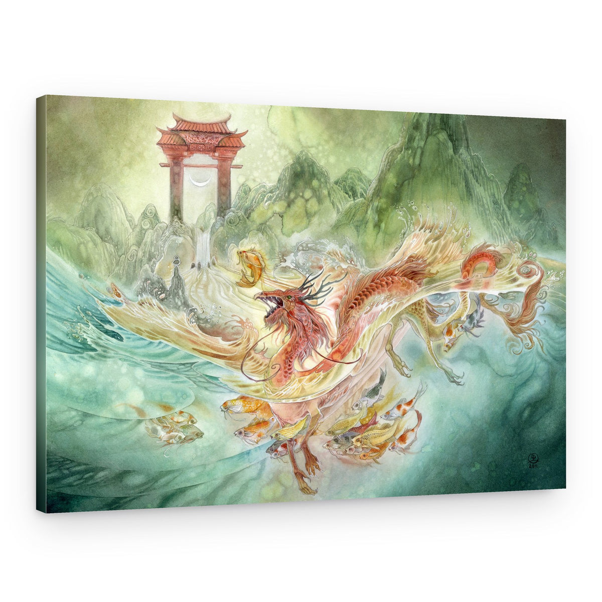 Mythical Dragon Koi – Canvas Print
