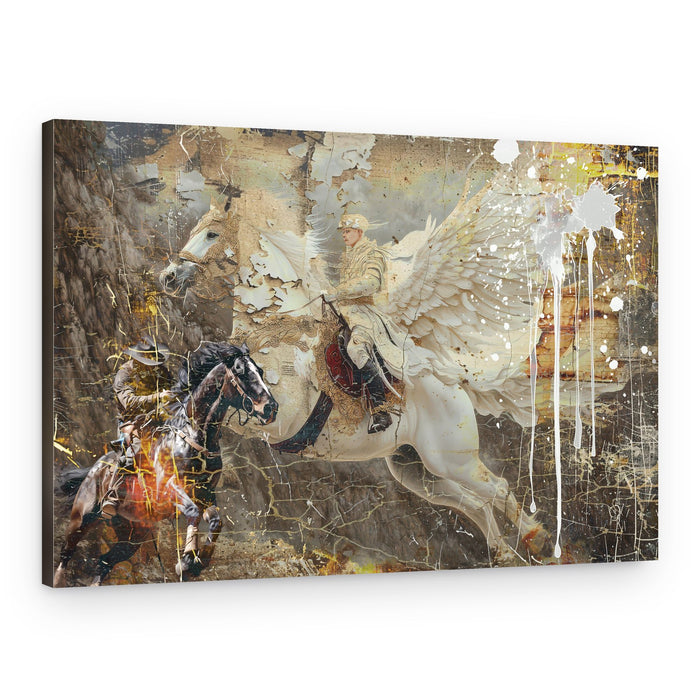 Winged Horse and Cowboy – Canvas Print
