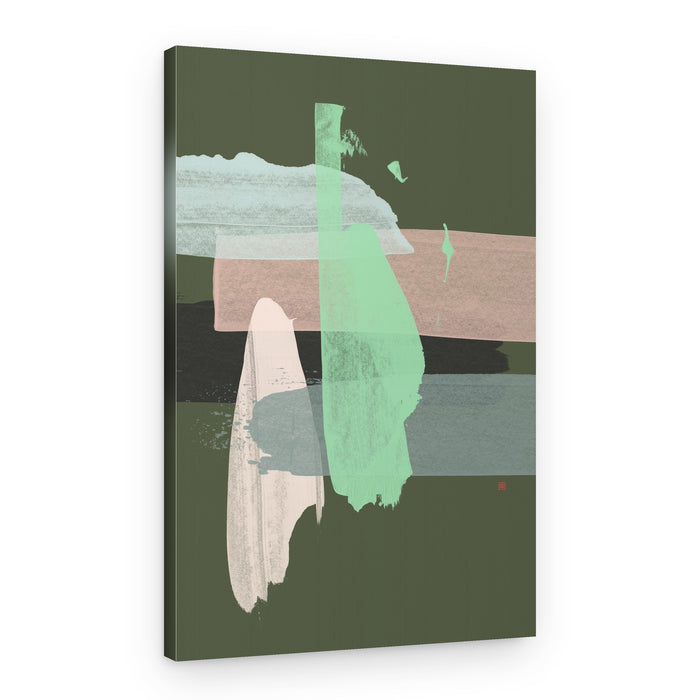 Muted Brushstroke Layers – Canvas Print
