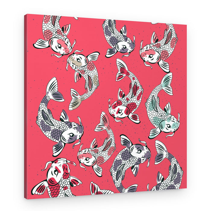 Swimming Koi Pattern – Canvas Print