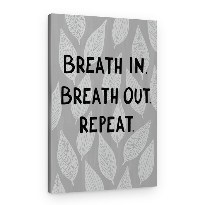 Mindful Breath Leaves – Canvas Print