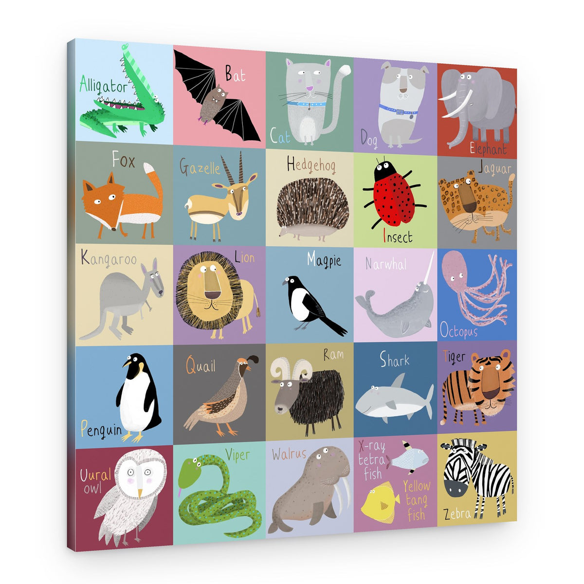 Colorful Animal Friends – Canvas Print