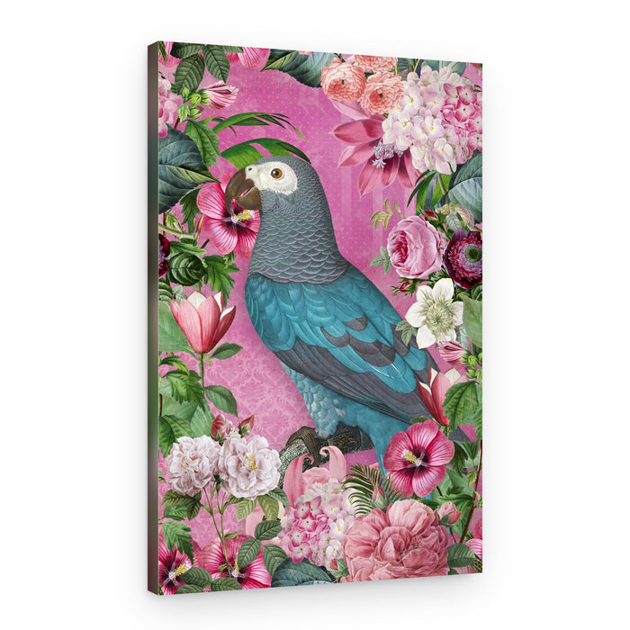 Exotic Parrot Pink Flowers – Canvas Print