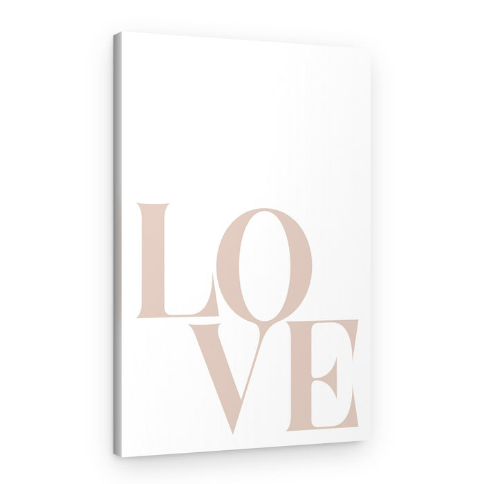 Minimalist Love Typography – Canvas Print