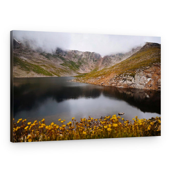 Alpine Lake Wildflowers – Canvas Print