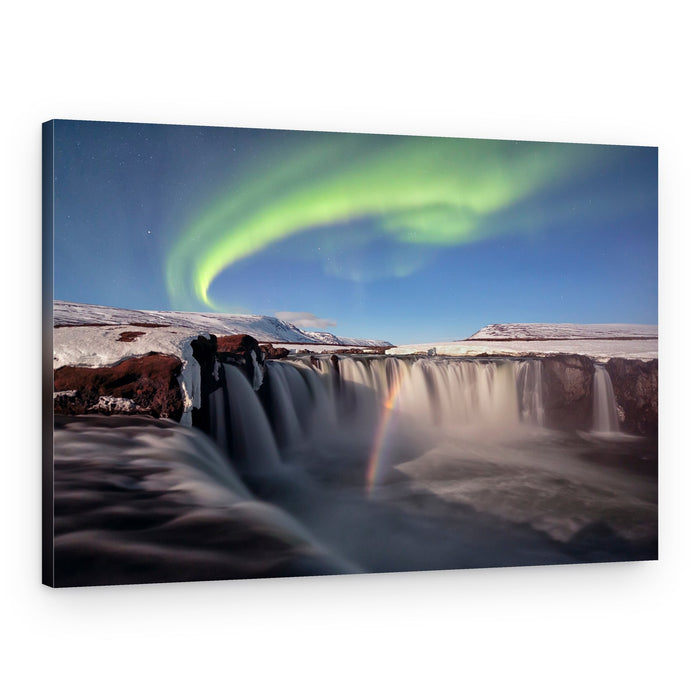 Godafoss Aurora Rainbow – Canvas Print