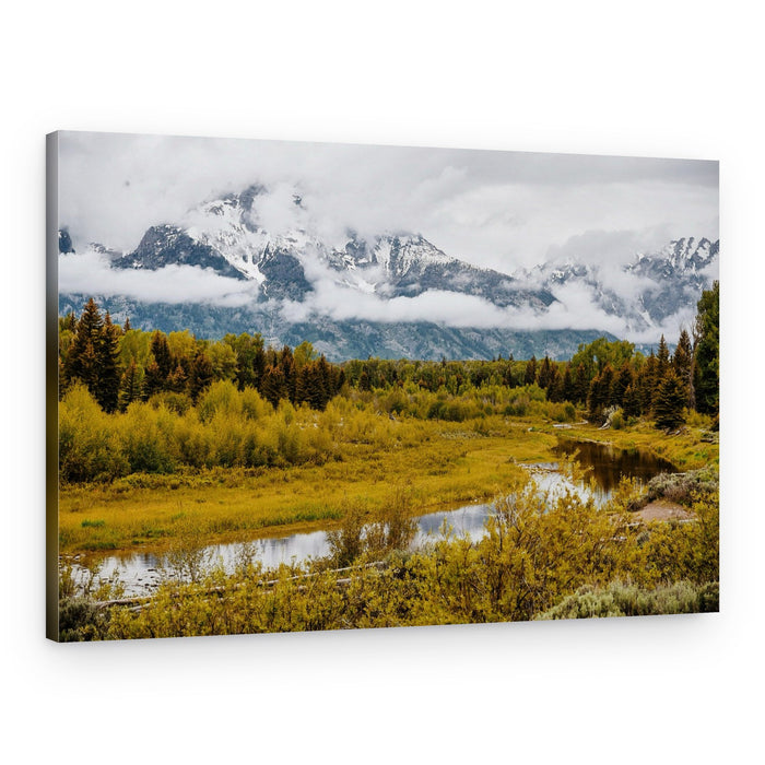 Autumn Mountain River Valley – Canvas Print