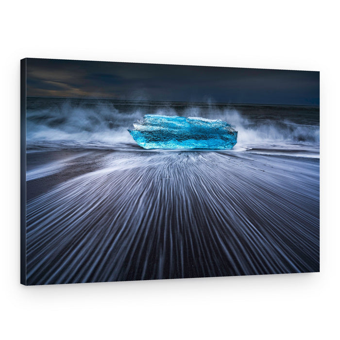 Glacial Ice Black Sand – Canvas Print
