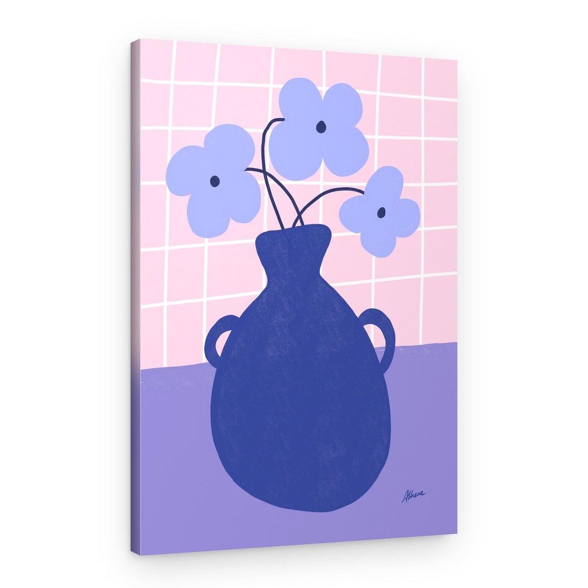 Pastel Flowers in Vase – Canvas Print