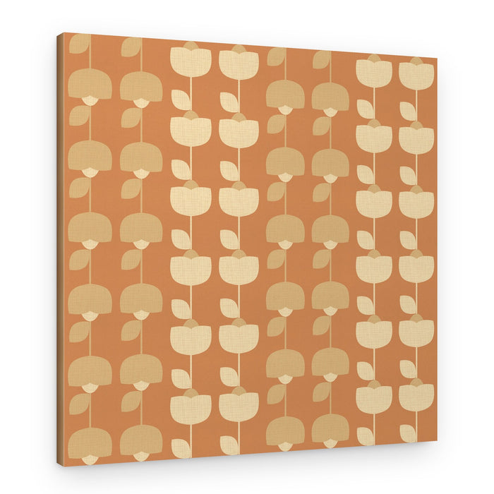 Retro Floral Pattern – Canvas Print