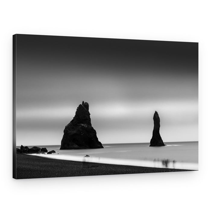 Black Sand Sea Stacks – Canvas Print