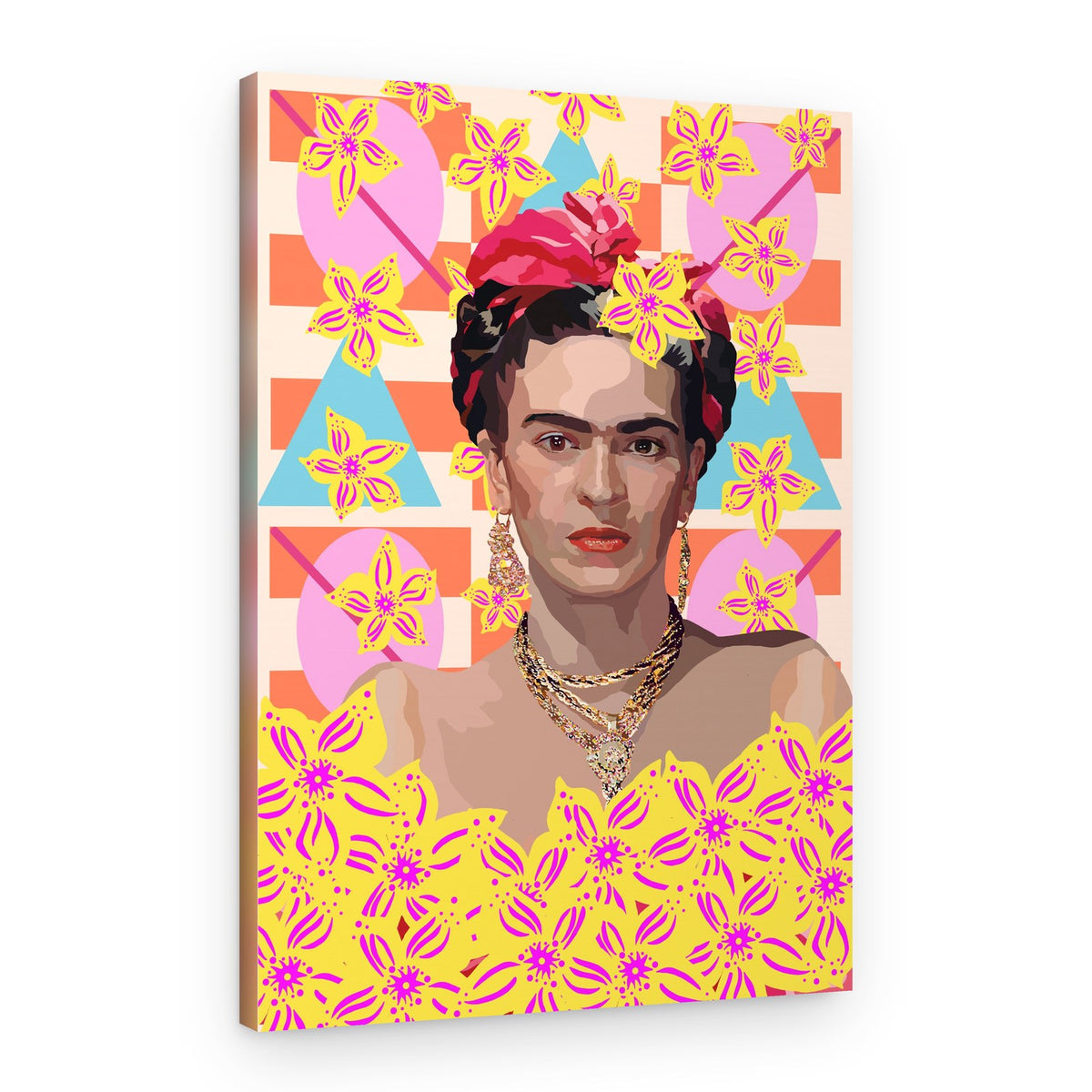 Vibrant Floral Woman – Canvas Print