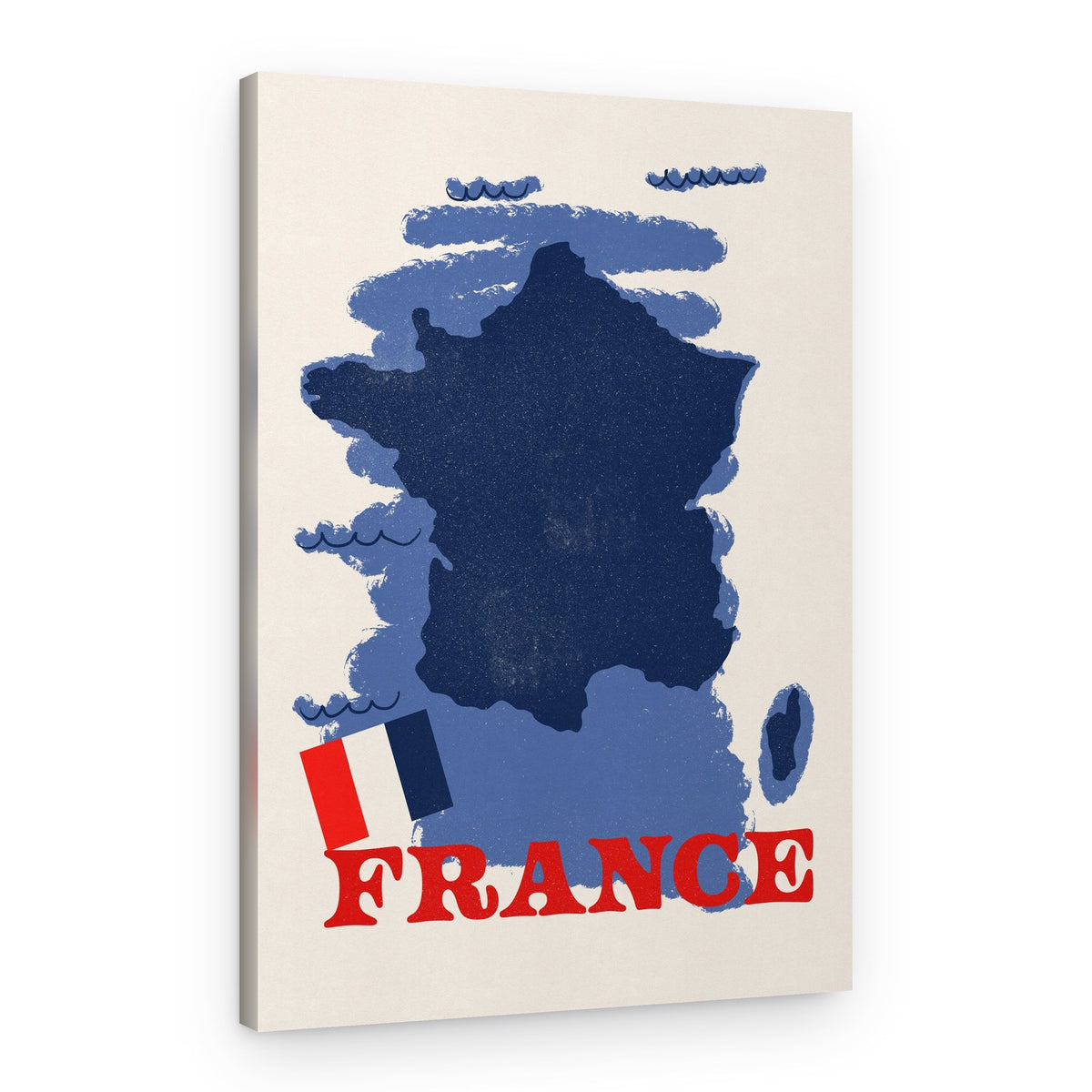 Vintage France Map – Canvas Print