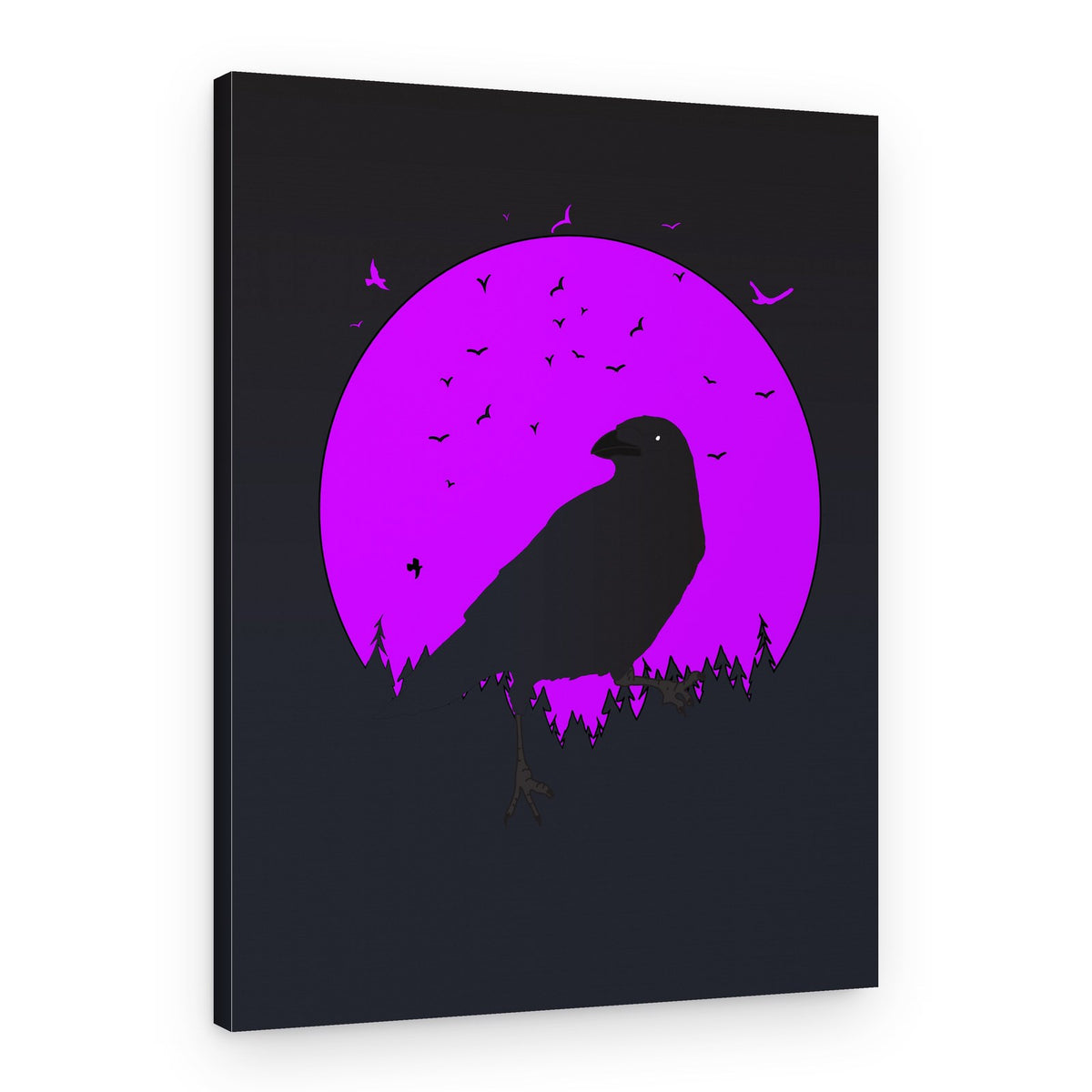 Raven Purple Moon – Canvas Print