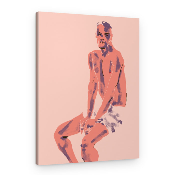 Seated Male Figure – Canvas Print