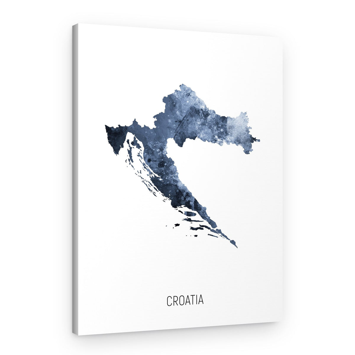 Croatia Watercolor Map – Canvas Print