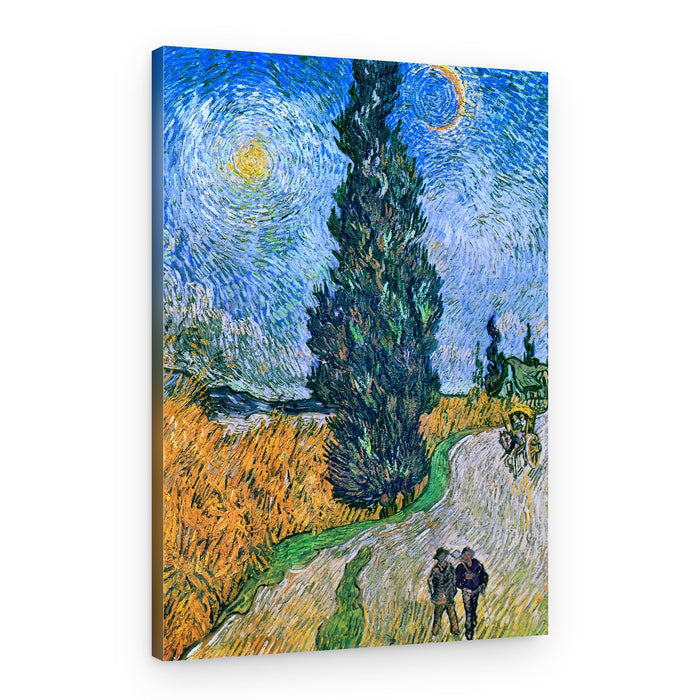 Vincent Van Gogh's Road With Cypress and Star 1890 – Canvas Print