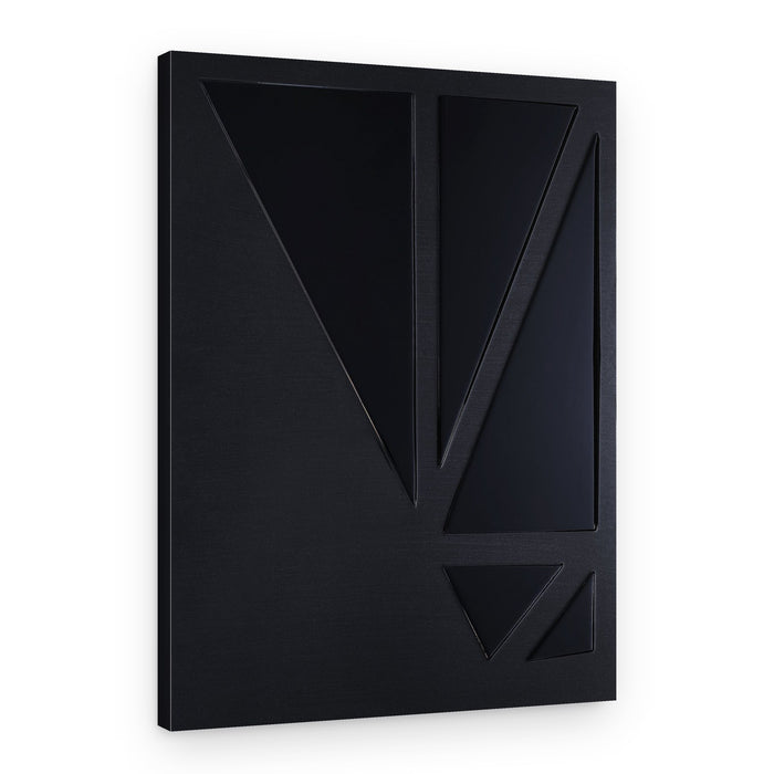 Dark Geometric Triangles – Canvas Print