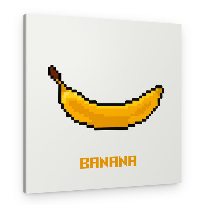 Pixel Art Banana – Canvas Print