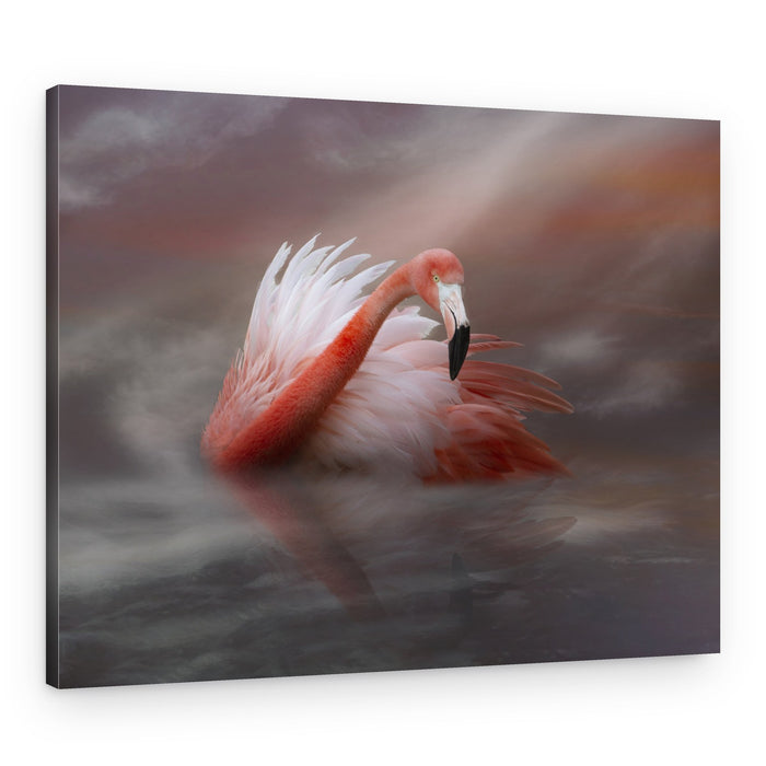 Serene Pink Flamingo – Canvas Print