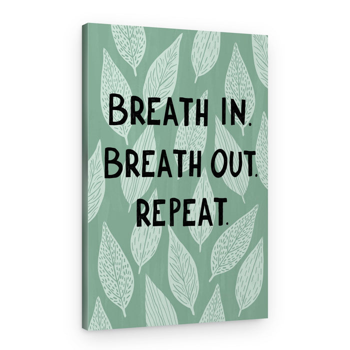 Mindful Breath Leaves – Canvas Print