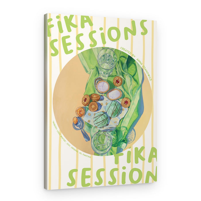 Cozy Fika Session – Canvas Print