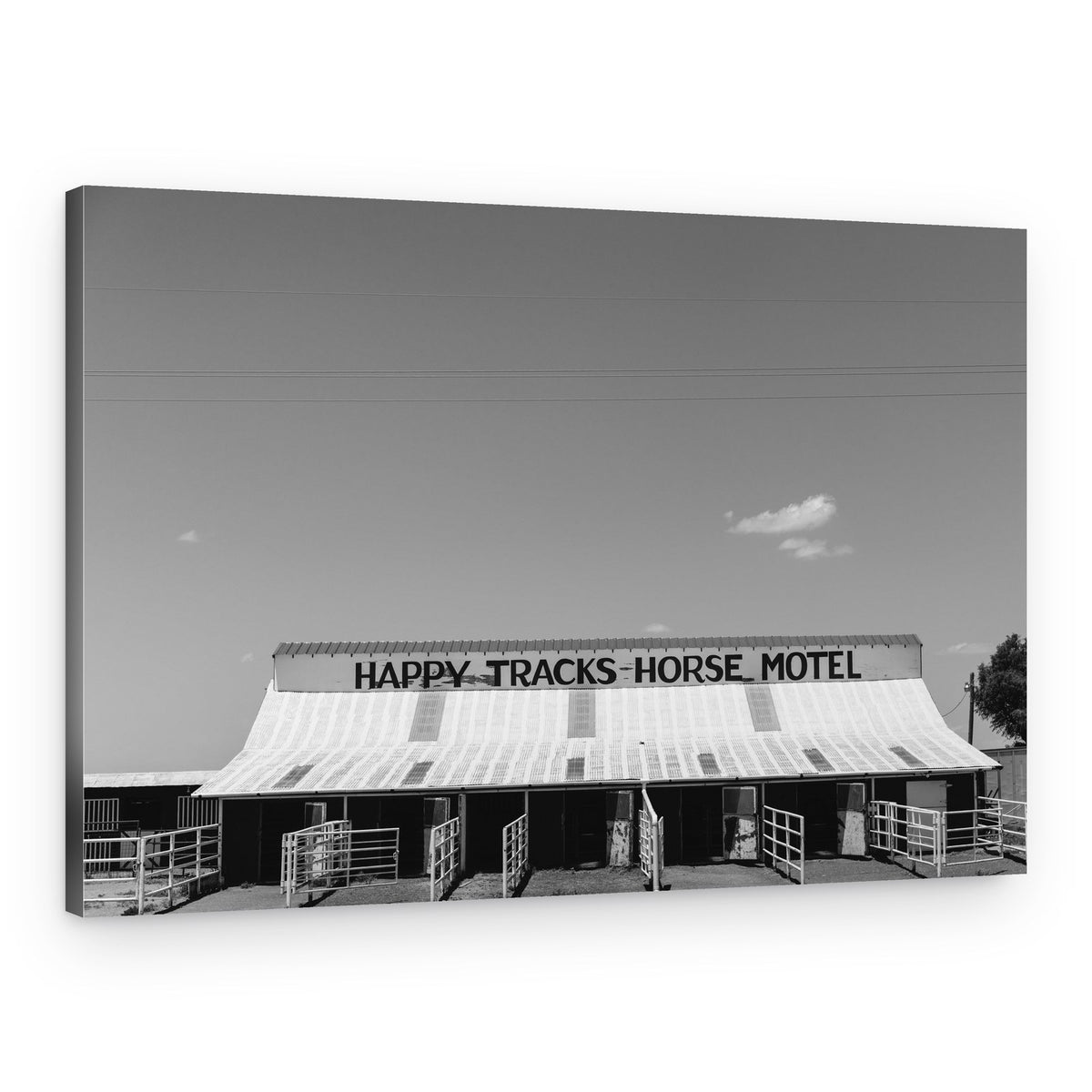 Happy Tracks Horse Motel – Canvas Print