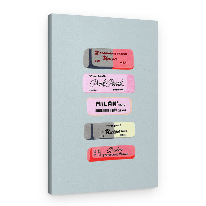 Retro Eraser Collection – Canvas Print