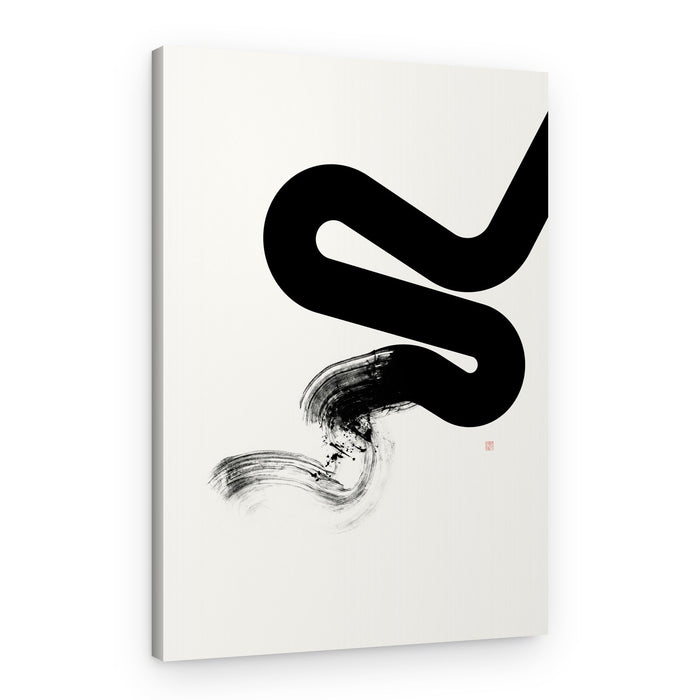 Zen Brushstroke Line – Canvas Print
