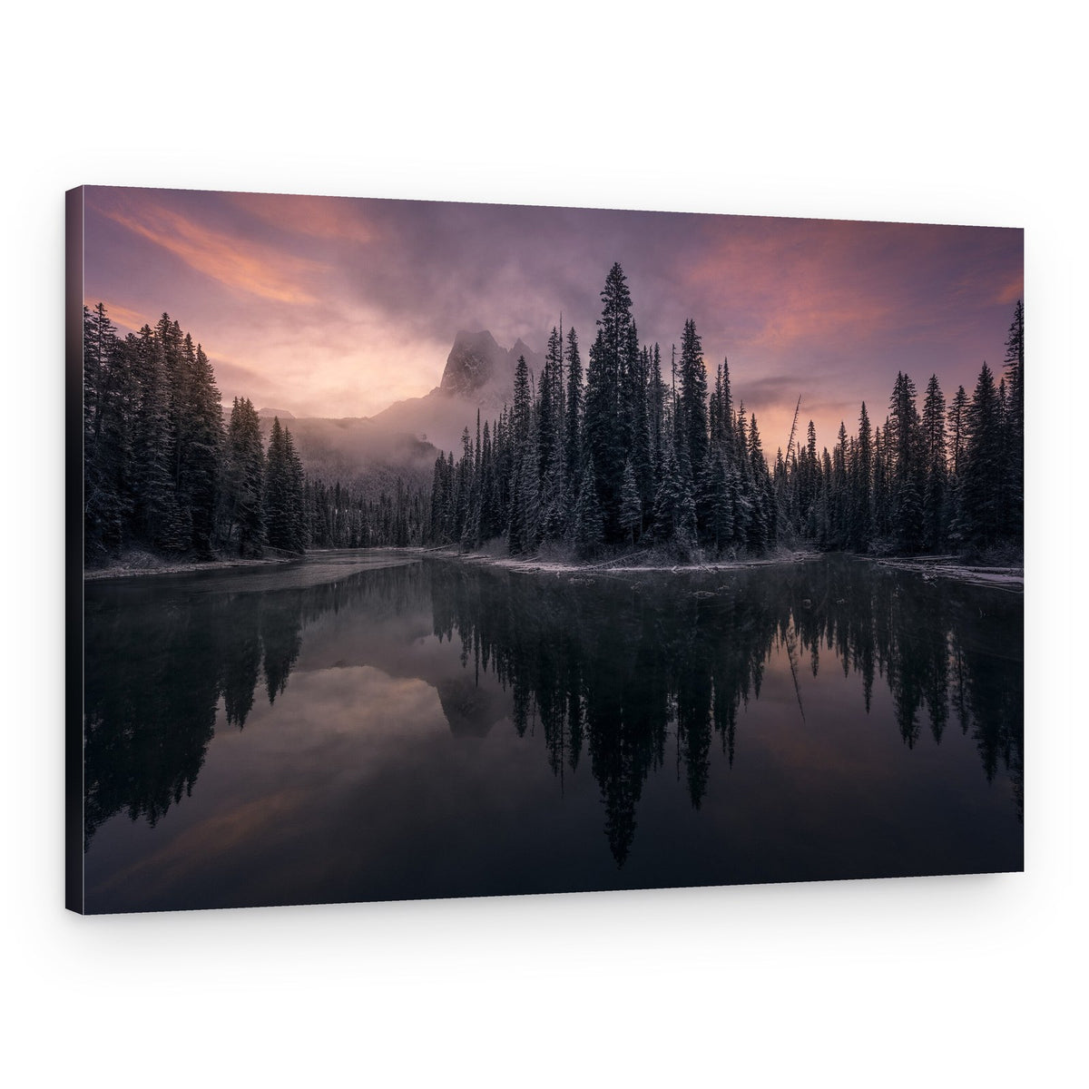Misty Mountain Reflections – Canvas Print