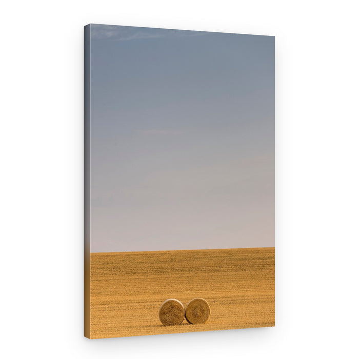 Golden Field Hay Bales – Canvas Print