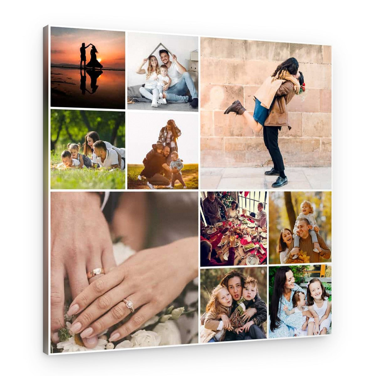 Symmetrical Mosaic 10 Collage Custom Canvas Print – Canvas Print