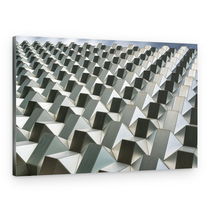 Modern Geometric Facade – Canvas Print