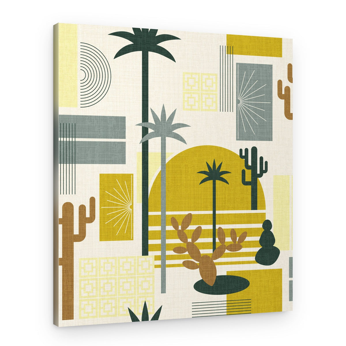Mid Century Desert Landscape – Canvas Print