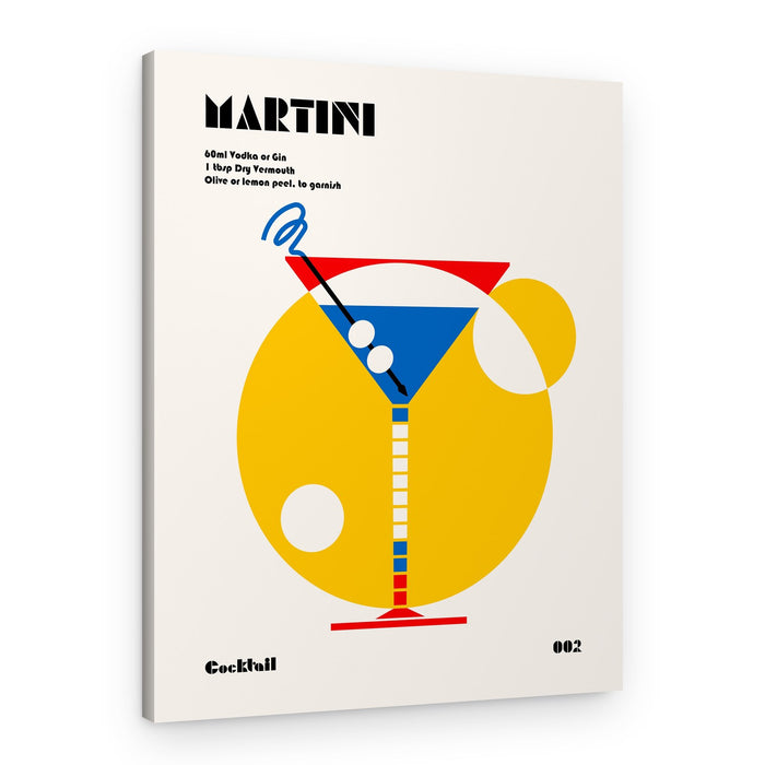 Retro Martini Cocktail – Canvas Print