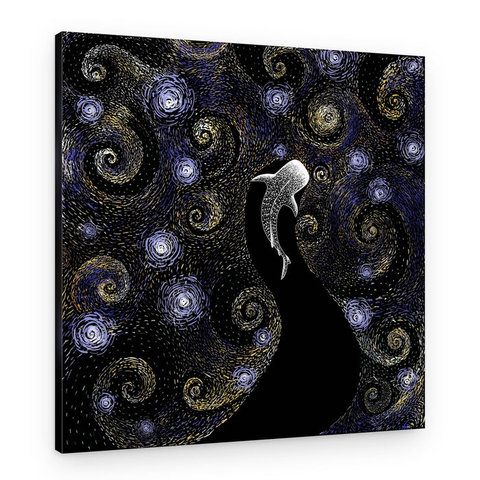 Whale Shark Starry Night – Canvas Print