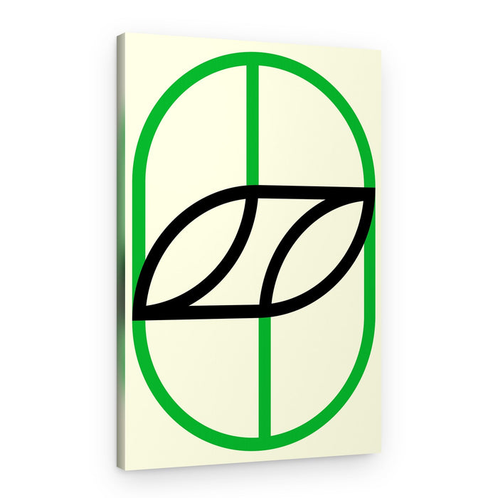 Organic Leaf Symbol – Canvas Print