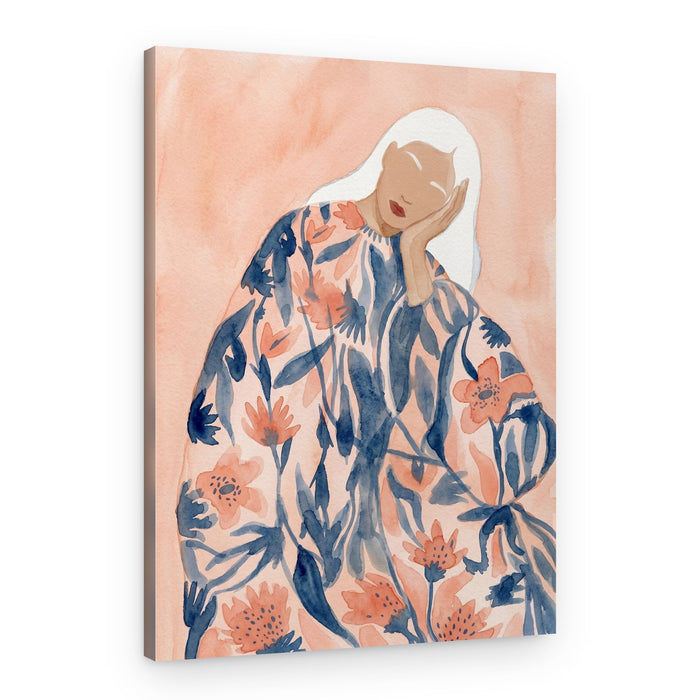 Floral Woman Dreaming – Canvas Print