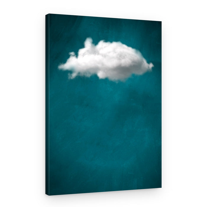 White Cloud Teal Sky – Canvas Print