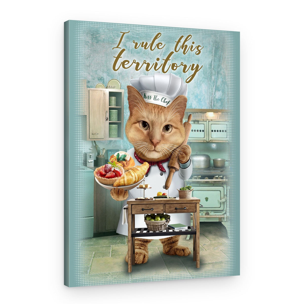 Kitchen Cat Rules – Canvas Print