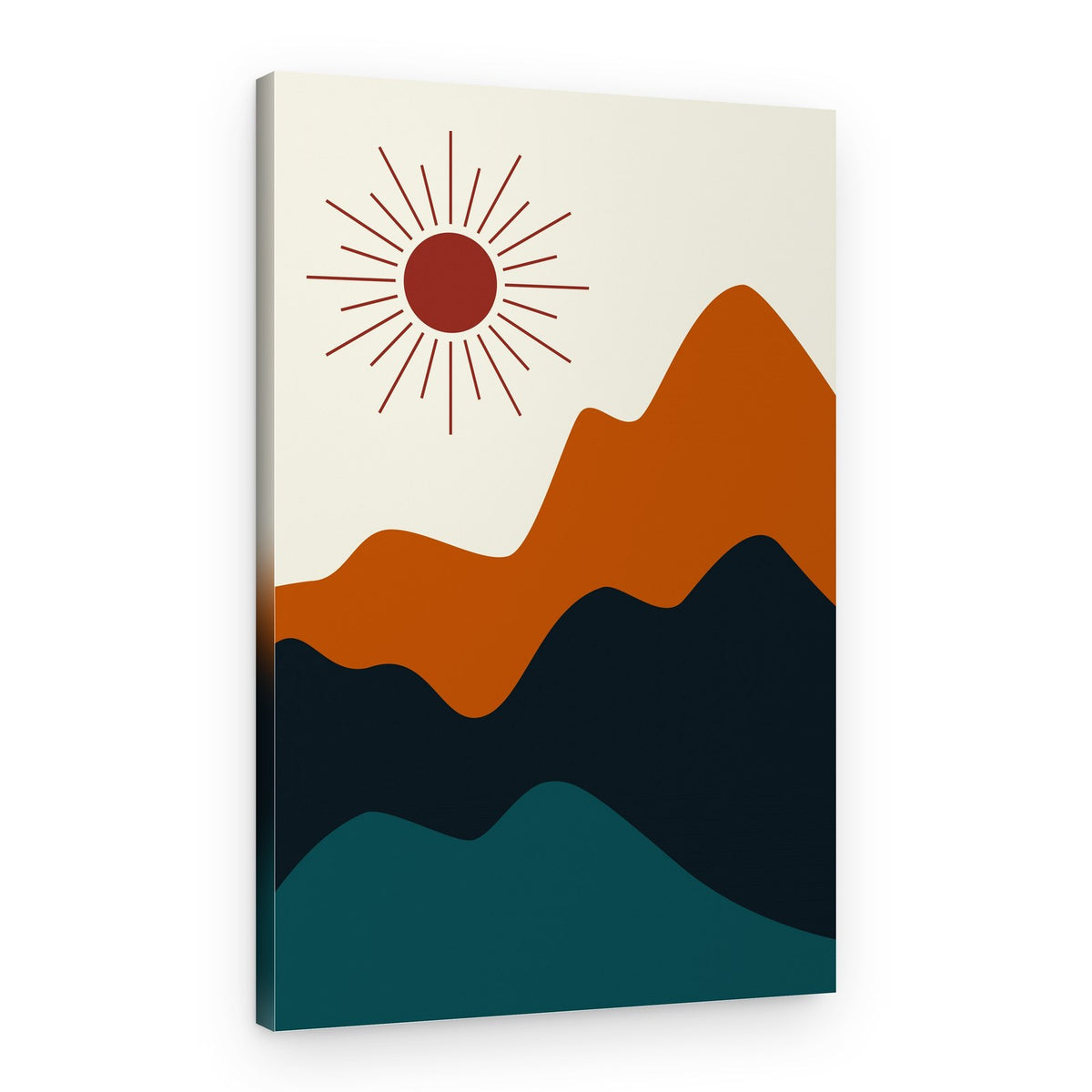 Abstract Mountain Sun – Canvas Print