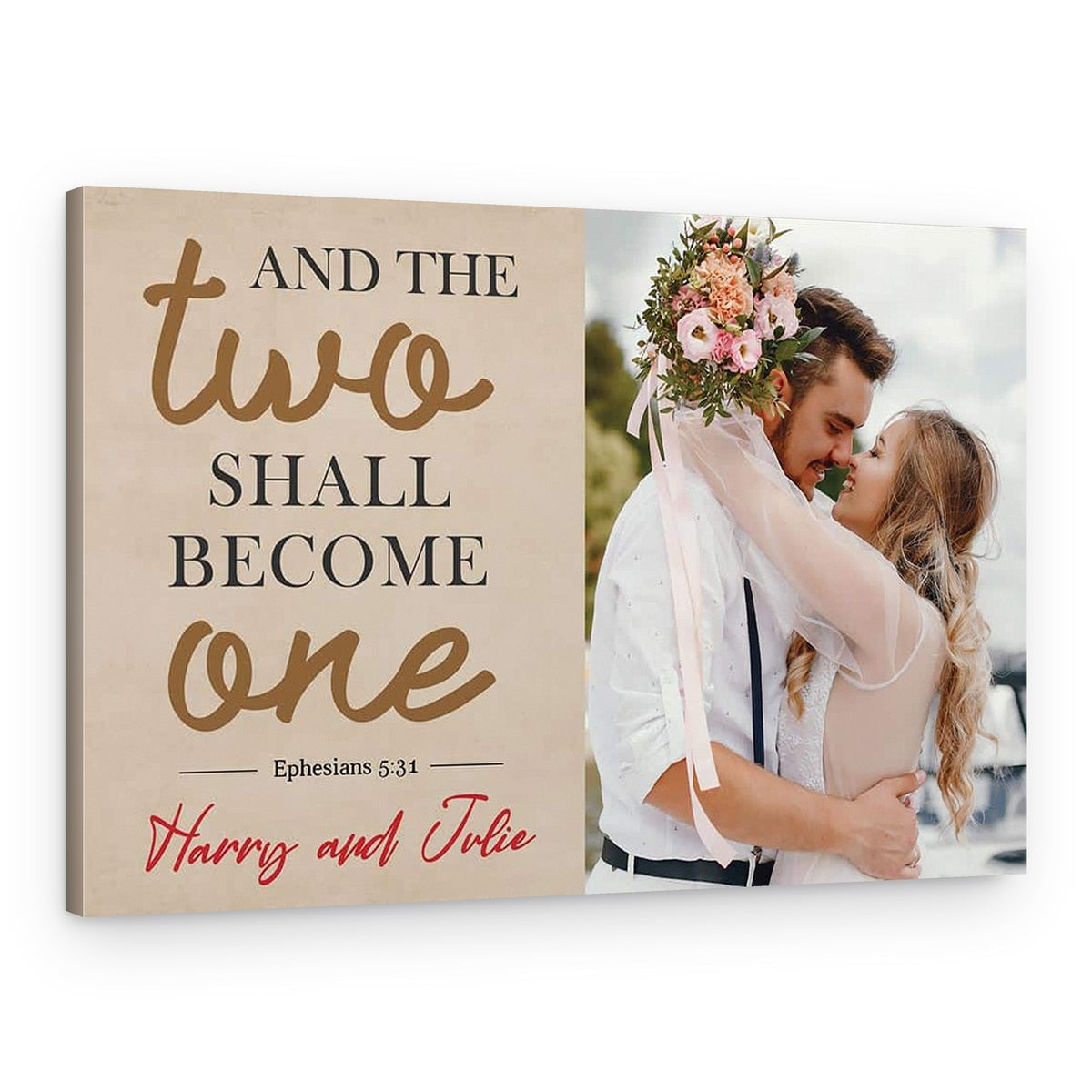 And The Two Shall Become One Custom Photo Canvas Print – Canvas Print